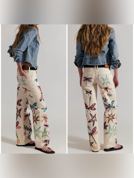 Free People Denim - NWT Free People We The Free Tennessee Low-Rise Illusions Jeans - dragonfly - 25